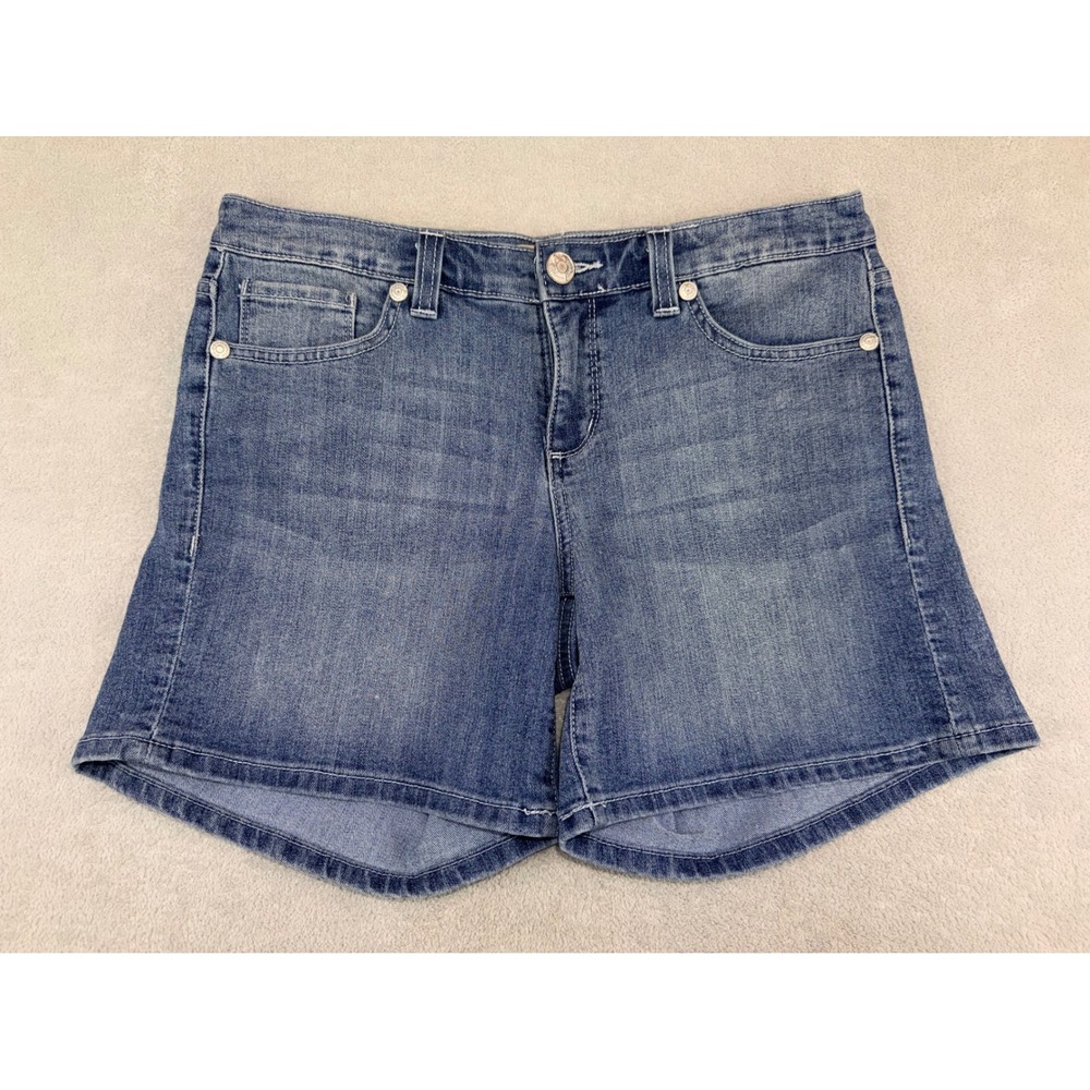Nine West Vintage America Collection Blue Denim Shorts Embroidered Size 6/28